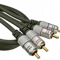 Cablu RCA mufa tata x2 din ambele parti 5m negru PROLINK TCV4270-5.0