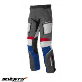 Pantaloni moto Touring unisex Seventy vara/iarna model SD-PT3 culoare: gri/rosu/albastru &ndash; marime: L