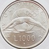 703 San Marino 1000 Lire 1988 Summer Olympics km 217 argint, Europa