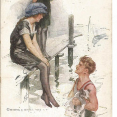 carte postala-VIENA 1927- LITHO