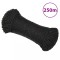 vidaXL Fr&acirc;nghie de lucru, negru, 8 mm, 250 m, polipropilenă