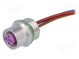Conector M12 soclu 4 pini mamă drept cu cablu 0,5m HARTING Profibus