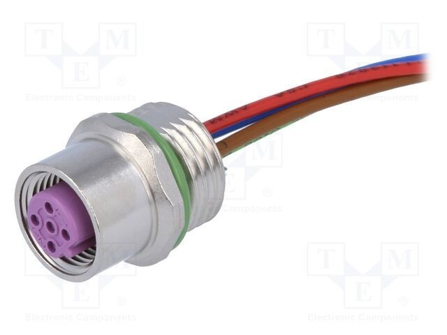Conector M12 soclu 4 pini mamă drept cu cablu 0,5m HARTING Profibus