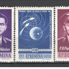 Romania.1962 Posta aeriana-Cosmonautica Vostok 3 si 4 YR.280