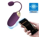 Ou Vibrator Abner, 12 Moduri Vibratii, Bluetooth Control Free App, Silicon, USB, Violet