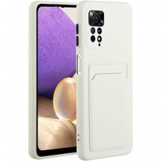 Husa Silicon Compatibila cu Xiaomi Redmi Note 11,Redmi Note 11s Forcell Card Case Alb