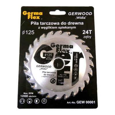 Disc circular vidia, 24 dinti, 125 mm, Germa Flex foto