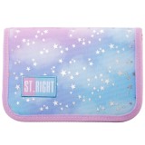 Penar neechipat Stelute,1 compartiment, 2 extensii, blue cu roz,20x14x4 cm, St.Majewski