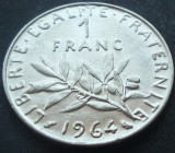 Cumpara ieftin Moneda 1 FRANC - FRANTA, anul 1964 *cod 1708, Europa