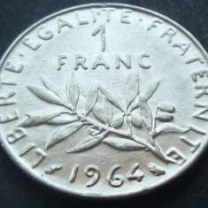 Moneda 1 FRANC - FRANTA, anul 1964 *cod 1708