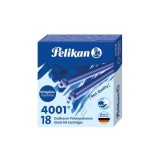 Patroane cerneală Pelikan 4001, dimensiune mare, culoare albastru royal, set 18