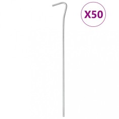 vidaXL Țăruși de cort, 50 buc., 23 cm, &Oslash;4 mm, oțel galvanizat