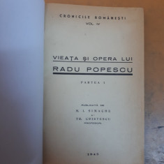 Vieața și opera lui Radu Popescu partea I 1943 I. Simache T. Cristescu 039