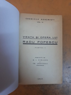 Vieața și opera lui Radu Popescu partea I 1943 I. Simache T. Cristescu 039 foto
