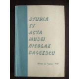 Studia et acta Musei Nicolae Bălcescu (1969)