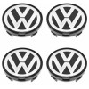 Set 4 capacele roti 63mm negre, pentru jante aliaj Volkswagen