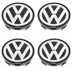 Set 4 capacele roti 63mm negre, pentru jante aliaj Volkswagen foto