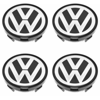 Set 4 capacele roti 63mm negre, pentru jante aliaj Volkswagen foto