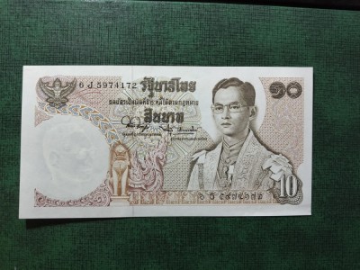 THAILANDA 10 BATH UNC foto