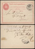 Switzerland 1872 Postal History Rare Old postcard postal stationery Bern DB.111