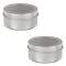 Set Cutițe Metalice, Fereastră Transparentă, 2 Buc, Argintiu, Dimensiuni 6x3 cm