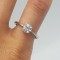 Superb inel vintage din argint model solitaire/logodna