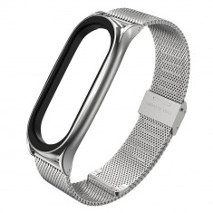 Curea otel inoxidabil Tech-Protect Milaneseband Xiaomi Mi Band 5/6/6 NFC Silver foto