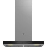 Hota decorativa Beko BHCB66641BBHS, 300 W, 710 mc/h, 1 motor, Lumina ajustabila, Clasa A, Negru