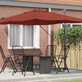 VidaXL Umbrelă Cantilever Teracotă Poliester, Oțel Mare