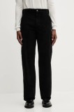 Dickies pantaloni de catifea cord culoarea negru, drept, DK0A863V