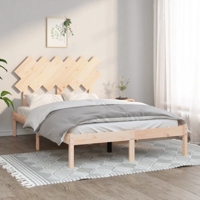 vidaXL Cadru de pat Small Double 4FT, 120x190 cm, lemn masiv