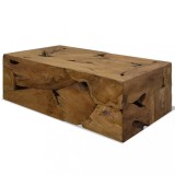 Gossi masuta de cafea, 90 x 50 x 30 cm, lemn de tec natural, maro
