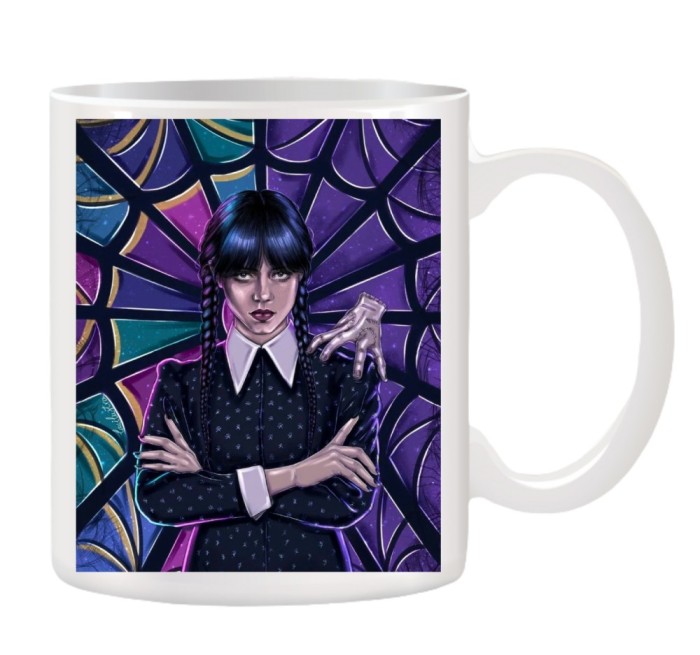 Cana alba personalizata Wednesday, Familia Addams, INOVATIX&reg;. 330ml