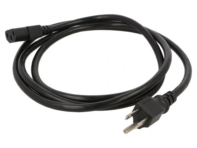 Cablu Alimentare 2m Negru IEC C13 la NEMA 5-15
