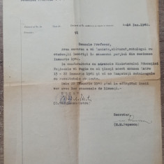 Document semnat de C. Radulescu-Motru, 1940