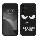 Husa Kwmobile pentru Samsung Galaxy S23 FE, Negru/Alb, Silicon, KWM000021PZ001C, Carcasa