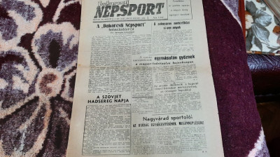 Ziar Nepsport 24 02 1949 foto