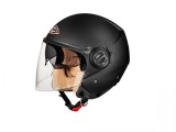 Casca Scuter SMK Cooper Negru Mat, Marime XS, Open Face, Viziera Anti-zgarieturi, Sistem Micrometric, Certificata ECE 22.05