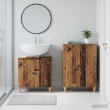 Cumpara ieftin Set de dulapuri pentru baie, 2 piese ALKMAAR Lemn vechi