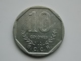10 COLONES 1992 COSTA RICA, America Centrala si de Sud