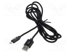 Cablu USB 2.0 GEMBIRD USB A - USB B micro, 1,8m, negru, aurit