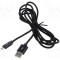 Cablu USB 2.0 GEMBIRD USB A - USB B micro, 1,8m, negru, aurit