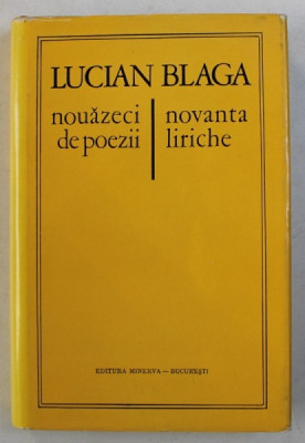 Nouazeci de poezii - Lucian Blaga, editie bilingva romana-italiana foto