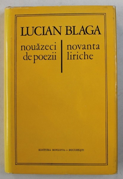 Nouazeci de poezii - Lucian Blaga, editie bilingva romana-italiana