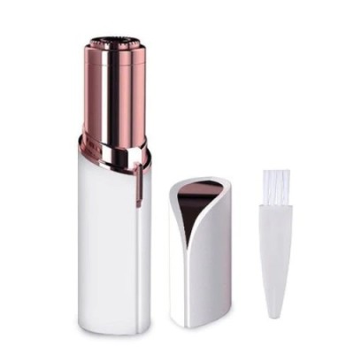 Epilator facial cu incarcare USB, Trimmer EGGO Skin, Aparat portabil pentru indepartarea parului facial cu LED- Flawless Finishing Touch USB - Alb Ala foto