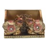 Statueta Elefant Maro Rasina cu Suport Carti Vizita, Decorativa, 11cm, Birou/Casa, Cadou Deosebit, Vintage