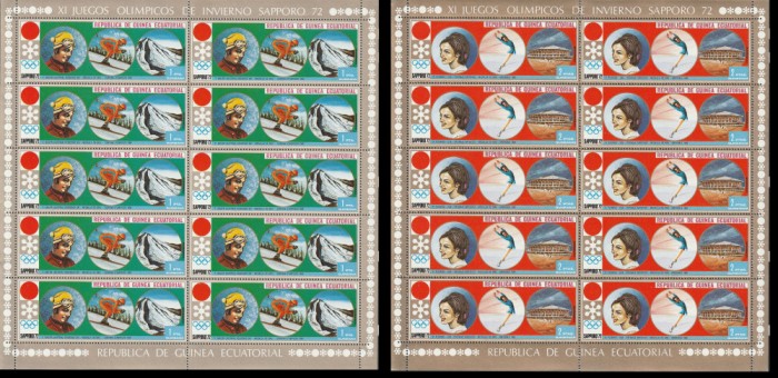 Guinea Ecuatoriala 1972 - J. O. de Iarna Sapporo 7v COALA COMPLETA MNH