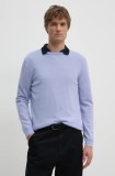 United Colors of Benetton pulover de lana barbati, culoarea violet, light, 1002U1G34