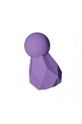Vibrator Mini Wand BlissKey FairyGasm, 10 Moduri Vibratii, Silicon, USB, Violet, 7.5 cm foto