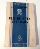 Carte veche 1934 Paul Zarifopol Pentru arta literara